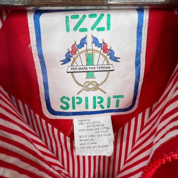 Izzi Spirit Red & White Jacket Vintage Preppy Nautical - Picture 3 of 16